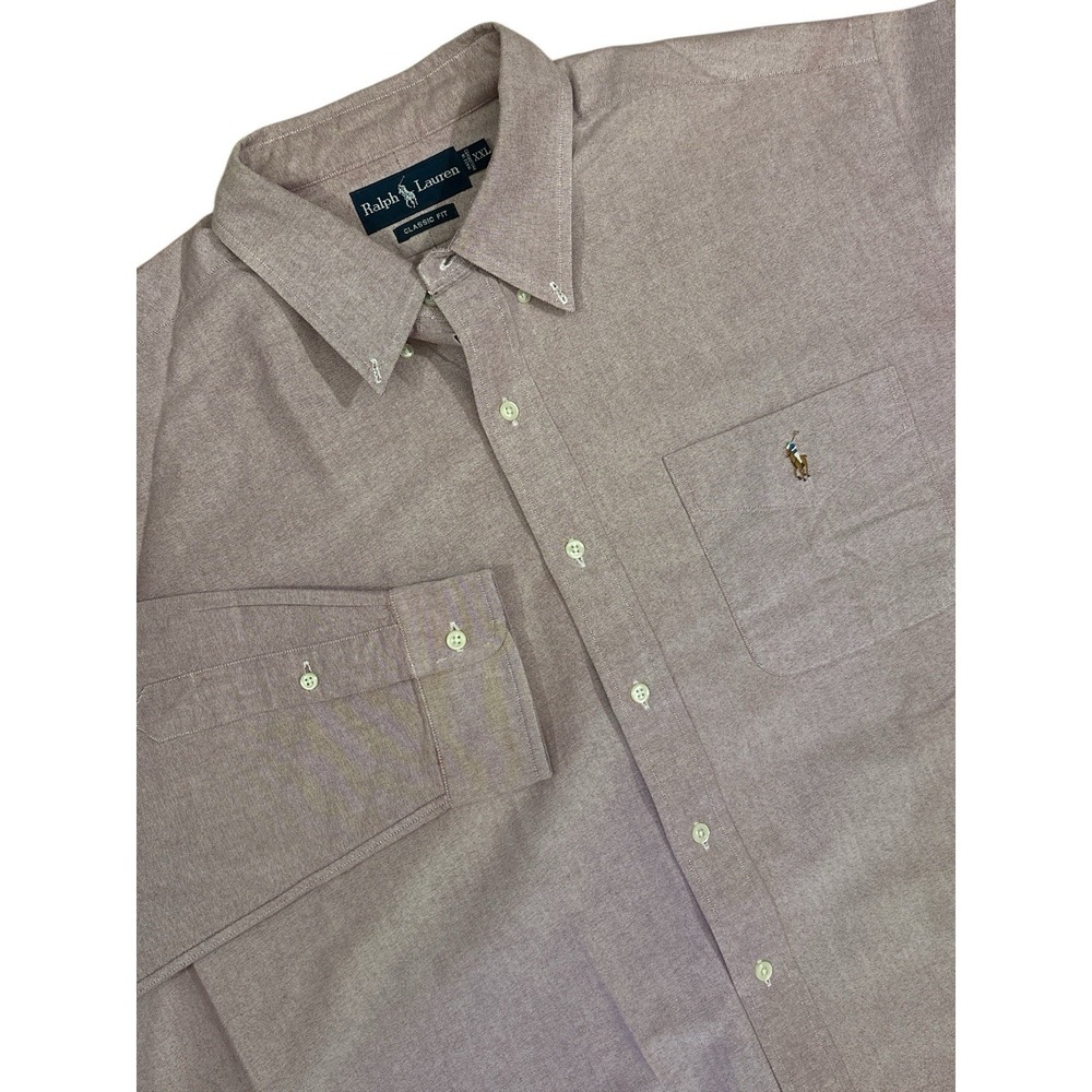 Polo Ralph Lauren Mens Oxford Shirt Size XXL CLASSIC FIT SALMON COLOR Cotton